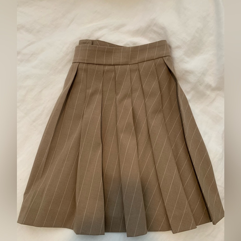 Zara Pinstriped Pleated Skirt - Size M